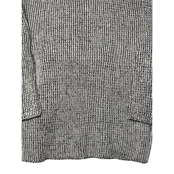 Chunky Knit Turtleneck Sweater By Together! Size L Black & White Wool Blend Cozy - Picture 6 of 15